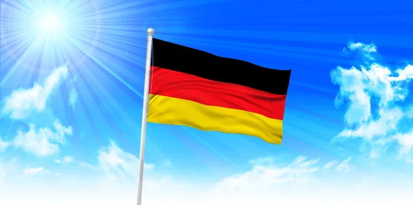 Deutschland Flagge Himmel Hintergrund — Stockvektor